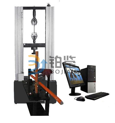 The microcomputer controlled scaffold fastener universal testing machine.