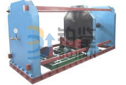 Hydraulic clamping water pressure testing machine in the drainage pipe.